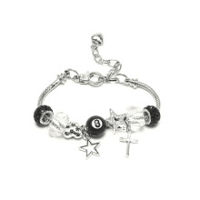 Bracelet de perles, collier, Design étoile et Crucifix,-Bracelet