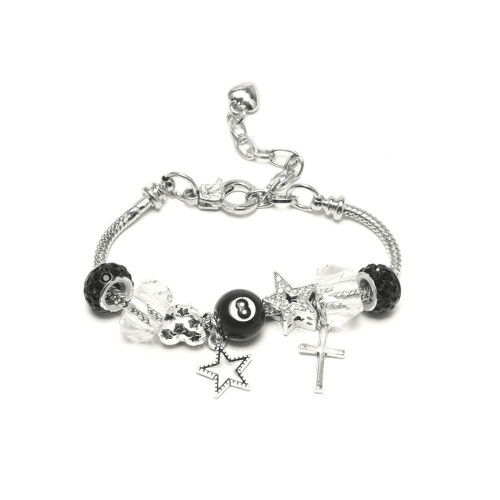 Bracelet de perles, collier, Design étoile et Crucifix,-Bracelet