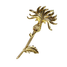 Thistle Flower Brooch Alloy Materials Elegant Lapel Pin Clothing