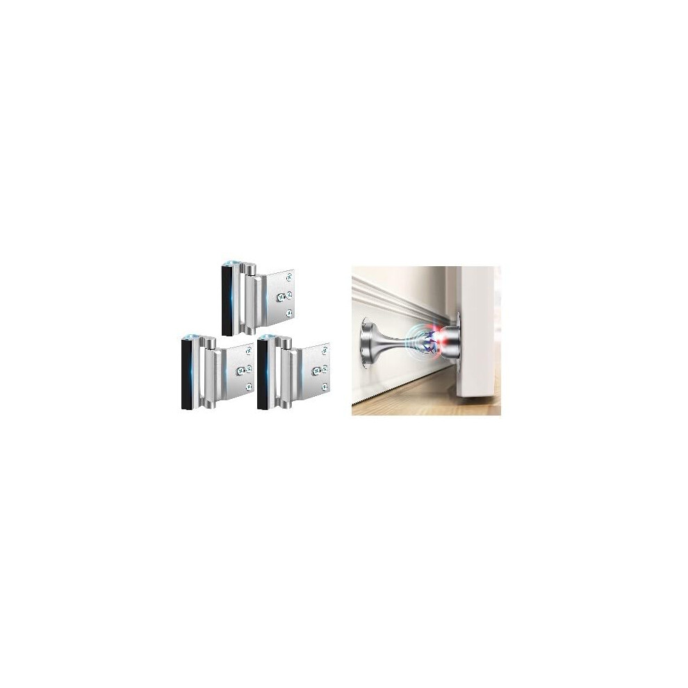 Door Reinforcement Lock 800Lbs Force Resistance Childproof Tamper Resistant Inward Opening Home Security 9351714473255