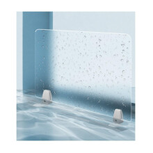 Desk Privacy Panel 23x15 Clear Frosted Acrylic Clamp On Desk Divider Noise Reduction Screen