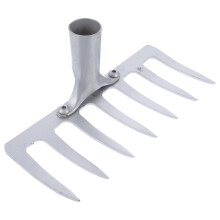 Heavy Duty Garden Rake Head Without Handle, Durable Steel Weeding Rake for Soil Loosening and Lawn Care