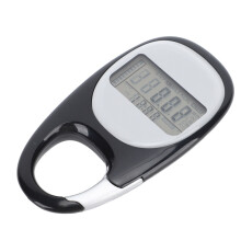 Walking Pedometer Clip-On StepCounter Black 210mAh