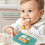 Cyan Silicone Suction Placemat with 4 Toy Tethers 3