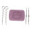 Silicone Suction Placemat with 4 Toy Tethers Purple 5