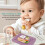 Silicone Suction Placemat with 4 Toy Tethers Purple 7