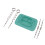 Cyan Silicone Suction Placemat with 4 Toy Tethers 14