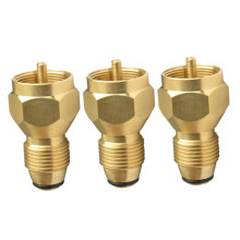Propane Tank Refill Adapter Brass Gas Cylinder Connector for Camping and BBQ Tool Installation