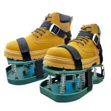 Lawn Aerator Shoes with 3Inch Steel Spikes, EffortSaving Spring System, Adjustable TripleStrap Fit for Garden and Yard