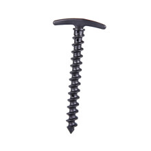 4PCS Heavy Duty Nylon Spiral Tent Stakes Screw Pegs for Camping, Rust Resistant Ground Anchors for Snow and Mud