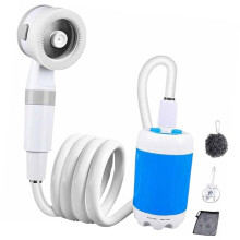 Portable Camping Shower Pump with Rechargeable Battery, Dual Spray Modes, USB Fast Charging Hose (1PCS)