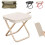 2 in 1 Foldable Backpack Stool with Storage Bag, Lightweight Portable Camping Chair 330lb Capacity Khaki 1