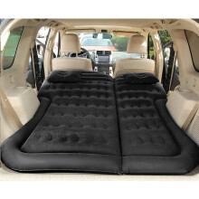 Car Air Mattress with Adjustable Comfort and Fast Inflation Pump for Camping and Road Trips, Black