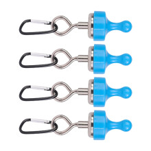 4pcs Heavy Duty Magnetic Carabiner Clip Hooks for Camping Lights, Waterproof 360 Adjustable Outdoor Use