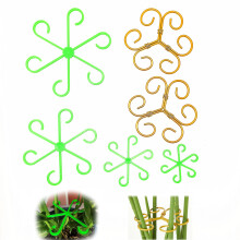 6Pcs Metal and Plastic Plant Support Set for Monstera, Reusable Stem Holder Rings, Indoor Plant Stabilizer
