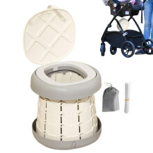 Portable Travel Potty for Car and Camping, Foldable Toddler Toilet with Non Slip Base and Comfort Seat