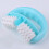 T9142 Plastic Manual Two-wheel Massager Round Handle Massager(Blue) 2