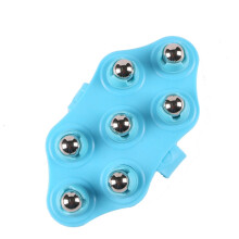 Seven-bead massager, multi-functional five-element meridian brush, lymphatic drainage roller massager, shape: ordinary blue.