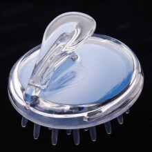 Five blue silicone PVC massage brushes for personal use.