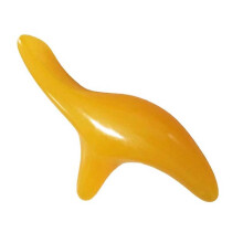 Beeswax Triangle Massager, Acupressure Meridian Stick (Orange)