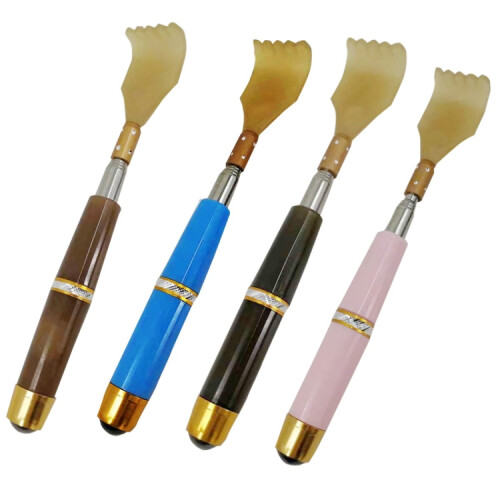 Magnetic Tickling Retractable Back Scratcher(Brown) 1