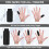 Ice Hot Compress Solid Hydrogel Finger Protector, Color: Black 2 Long 2 Short 3