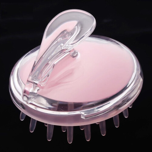 Five red silicone PVC massage brushes for personal use.
