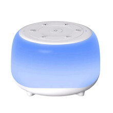 Portable White Noise Sleep Instrument Sleep Aiding Night Light Music Player(White)