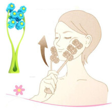 Manual roller face slimming massager, facial beauty device, double chin removal tool (blue)