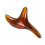 Amber-colored amber-colored triangular massager for acupressure and meridian massage. 1