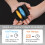 Ice Hot Compress Solid Hydrogel Finger Protector, Color: Black 2 Long 2 Short 5