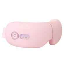 Masajeador ocular recargable por Bluetooth con calor, presión de aire y vibración (rosa)