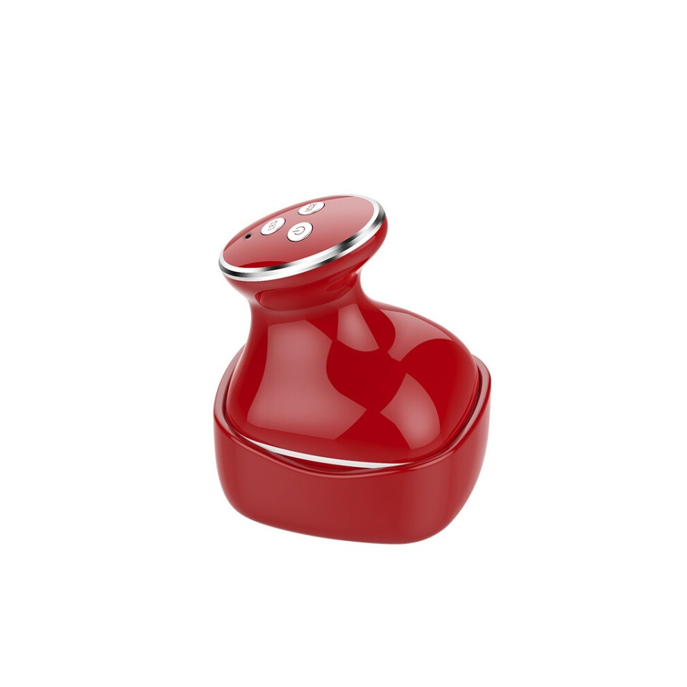 Red Electric Scalp Massager, Multi-Functional Kneading And Vibration Therapy Device (Red)