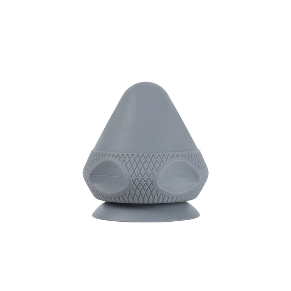 Gray Suction Cup Silicone Muscle Fascia Massage Ball (Gray)