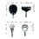 4pcs /Set Extendable Stainless Steel Long-handled Portable Handheld Back Scratcher 3