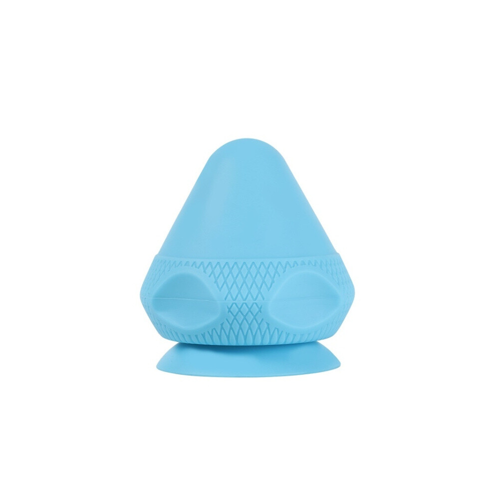 Blue Suction Cup Silicone Muscle Fascia Massage Ball (Blue)