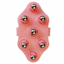 Seven-ball Massager Multifunctional Five-element Meridian Brush Lymphatic Dredging Roller-ball Massager, Shape: Ordinary Pink