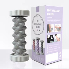 Foot massage roller, plantar fascia roller, home fitness muscle relaxation foot roller (grey)