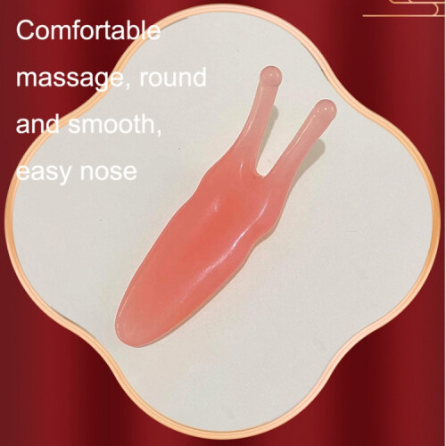 Five nose scraping devices (light pink) for airway clearing and nose beautification. 2
