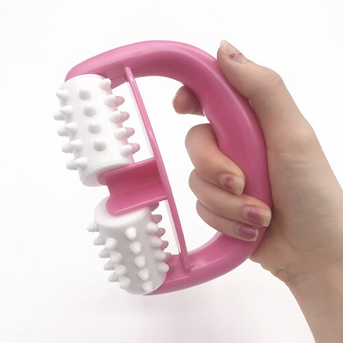 Mini body massage roller (rose red) 2