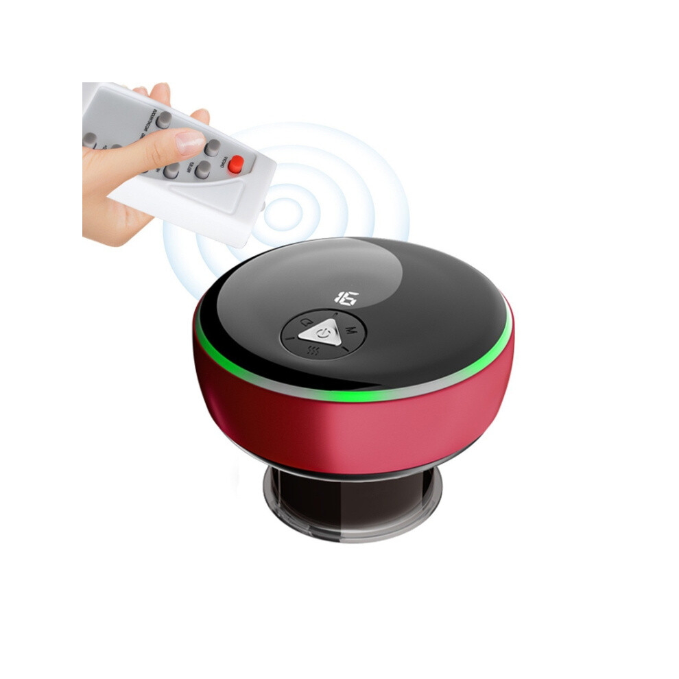 Light/Red Intelligent Cupping Device With Breathing Electric Heating Scraping Instrument, Meridian Dredging And Massager (Red)