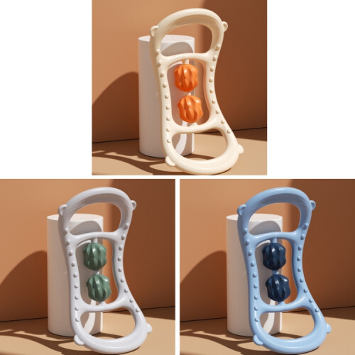 Massage Stretching Yoga Assisted Ring With Raised Point Roller(Beige Orange) 1