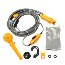 12V Portable Camping Shower with Pump, Adjustable Water Flow, Car Powered Handheld Outdoor Shower Kit