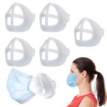 Mask Bracket 5Pcs Large Adult, 3D Face Mask Support Frame for Comfortable Breathing and Lipstick Protection