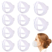 3D Face Mask Bracket 10Pcs Reusable Washable Inner Support Frame for Kids Masks Breathing Space Design