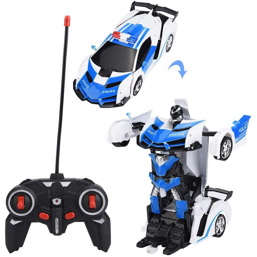 Revolutionary Transforming Racer, 2.4Ghz Technology Ensures Seamless Multi-Car Racing Experience, One Button Transformation & 360 Rotation for