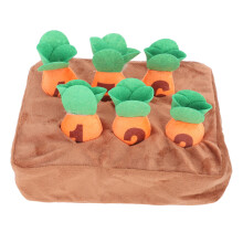 Squeaky Carrots Dog Toy 23x18x6cm BrownGreenOrange
