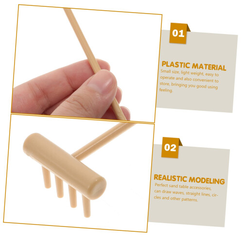 Zen Garden Rake Set for Mini Sand Garden, Compact Lightweight Design, Tabletop Decor Tools 2