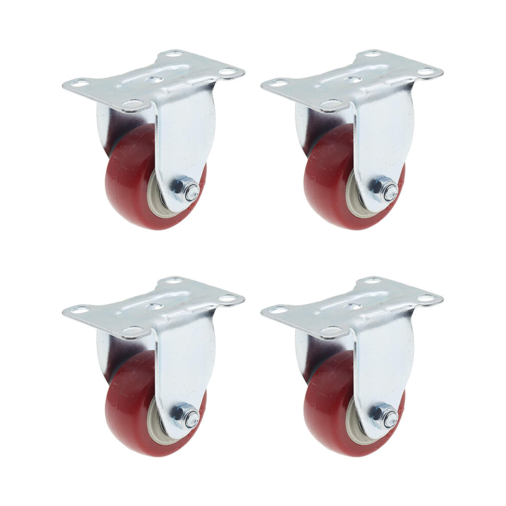 2.5 Inch Heavy Duty Locking Swivel Caster Wheels With Dual Brake Pu NonâMarking For Furniture And Workbench, 4 Pack 9073542995272