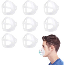 8PCS 3D Silicone Mask Bracket Inner Support Frame for Comfortable Breathing and Makeup Protection